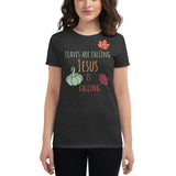 Women's short sleeve t-shirt Jesus is calling
