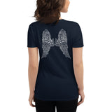 Women's short sleeve t-shirt Angel Wings White