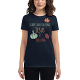 Women's short sleeve t-shirt Jesus is calling