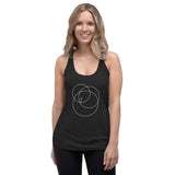 Women's Racerback Tank Trinity White Logo