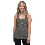Women's Racerback Tank Trinity White Logo